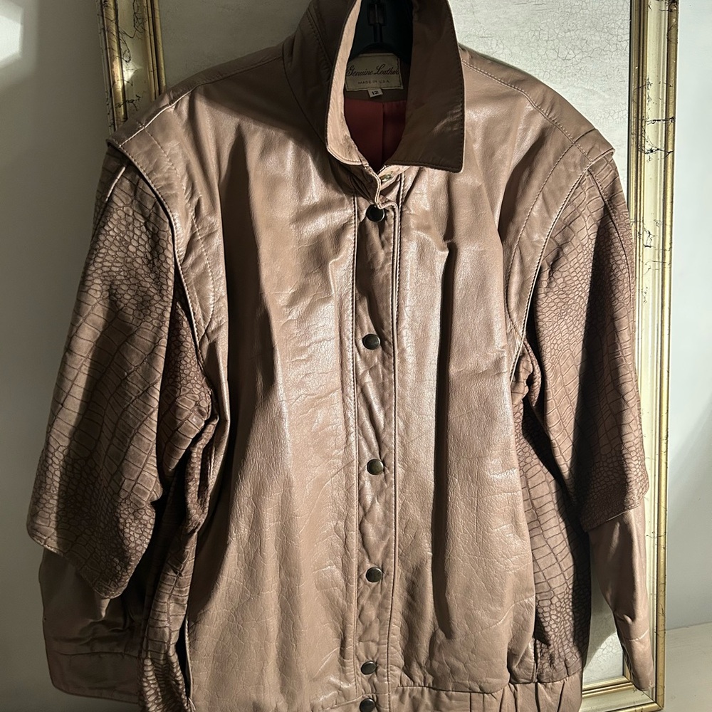 Vintage Men's Brown Leather Jacket